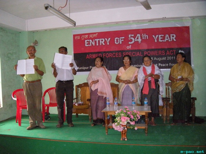 Entry of 54 year of AFSP Act in Manipur :: August 18 2011