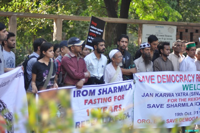 Jan Karwan, from Srinagar to Imphal for Repeal AFSPA at New Delhi :: October 19 2011