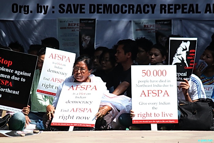 Peaceful March for Save Democracy - Repeal AFSPA at Jantar Mantar on 2nd October, 2011 