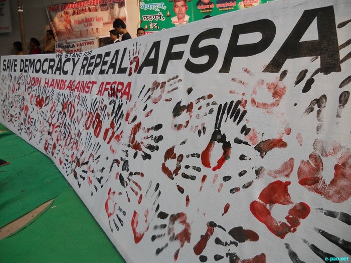 A protest against AFSPA at New Delhi on Nov 5 2011