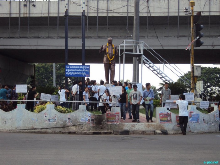 Save Irom Sharmila Solidarity Campaign at Ambedkar Statue, Hyderabad ::  2 October, 2011