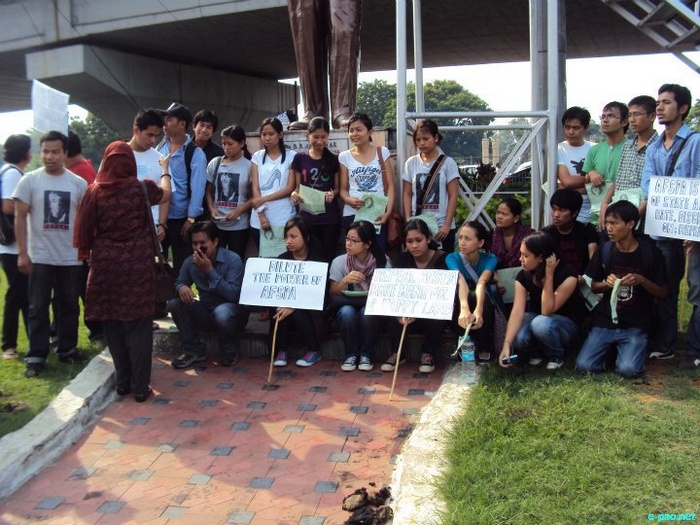 Save Irom Sharmila Solidarity Campaign at Ambedkar Statue, Hyderabad ::  2 October, 2011