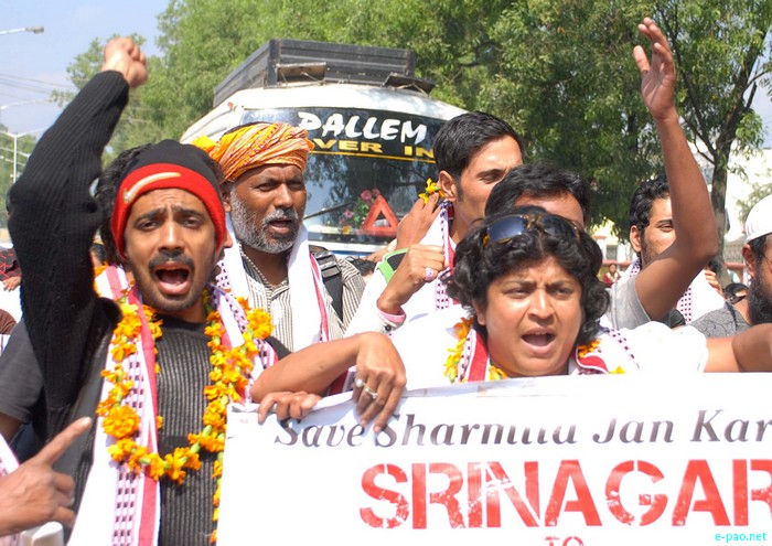 Jan Karwan, from Srinagar to Imphal for Repeal AFSPA at Imphal :: October 27 2011
