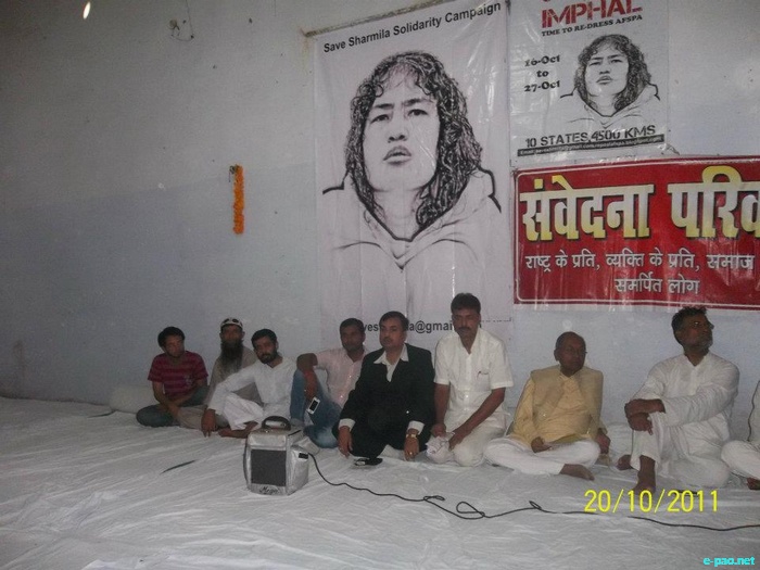 Jan Karwan, from Srinagar to Imphal for Repeal AFSPA at Kanpur :: October 21 2011