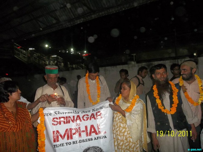 Jan Karwan, from Srinagar to Imphal for Repeal AFSPA at Kanpur :: October 21 2011