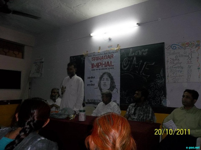Jan Karwan, from Srinagar to Imphal for Repeal AFSPA at Lucknow :: October 21 2011