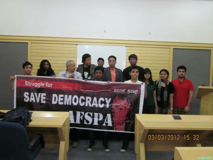 Save Democracy Repeal AFSPA campaign at St Stephen College, DU, New Delhi :: March 3 2012