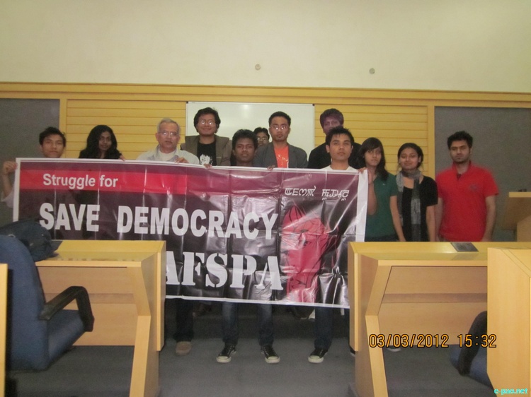 Save Democracy Repeal AFSPA campaign at St Stephen College, DU, New Delhi :: March 3 2012