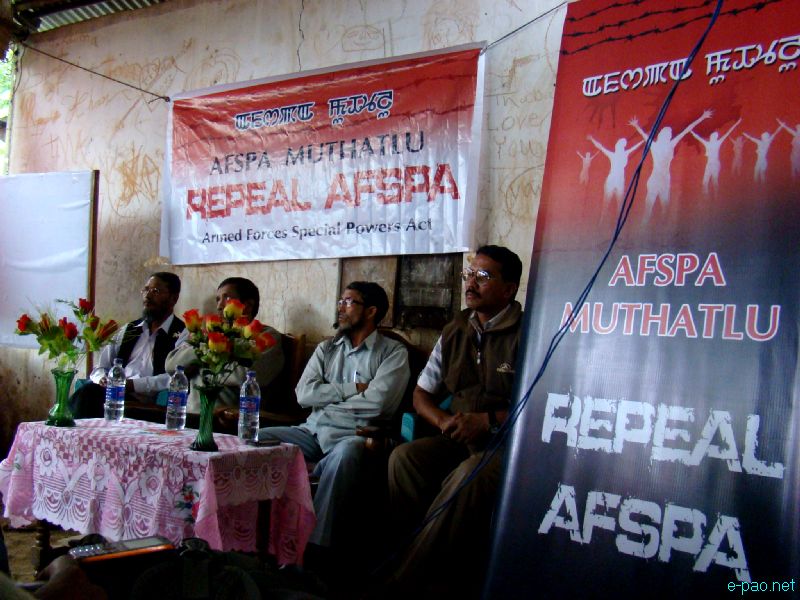 A meeting against AFSPA at Sangaithel in Imphal West district on Nov 4 2012 