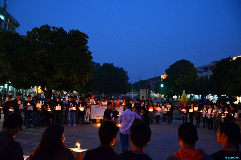 Candle Light Vigil in solidarity with Irom Sharmila  at the Plaza, Sector 17, Chandigarh :: Nov 10 2012