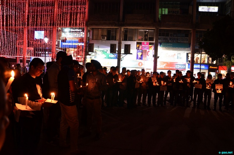 Candle Light Vigil in solidarity with Irom Sharmila  at the Plaza, Sector 17, Chandigarh :: Nov 10 2012