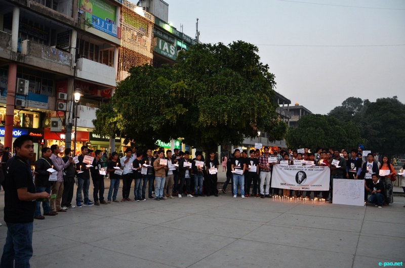 Candle Light Vigil in solidarity with Irom Sharmila  at the Plaza, Sector 17, Chandigarh :: Nov 10 2012