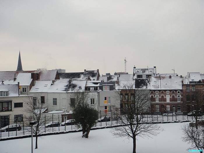 Snowfall in Ghent, Belgium, Europe :: December 2010