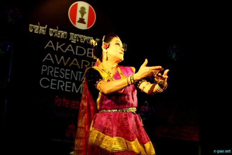 A Classical Manipur Solo Dance at the Akademi awards presentation ceremony 2010 at JN Dance Academy Auditorium, Imphal on August 8, 2012