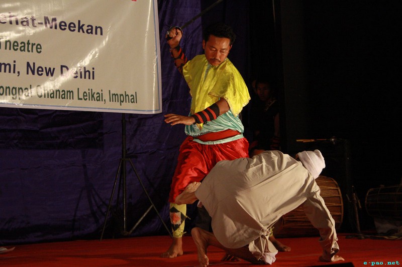 Leitanthem Heramot Meitei Huiyen Lallon demo at 2nd North East Festival of Thang-Ta  :: March 29 2012