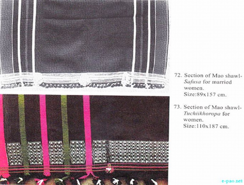 Safusa and Tuchiikhoropa - Mao Shawl  - Tribal hand woven fabrics of Manipur :: 2012