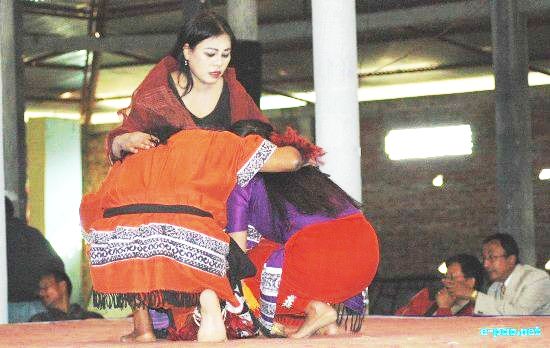 A play during 37th edition of All Manipur Shumang Leela Festival 2009 at Iboyaima Shanglen Palace compound