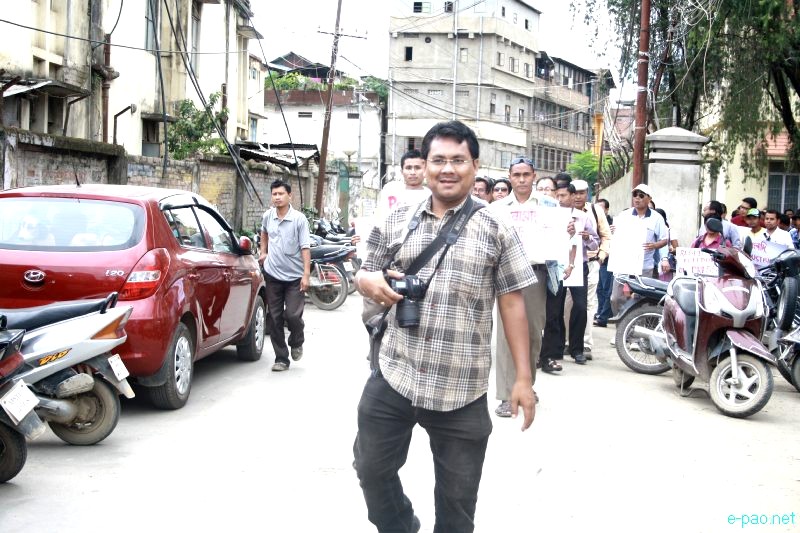 All Manipur Working Journalists Union (AMWJU) protest rally at Imphal - Part 1 :: 12th August 2012