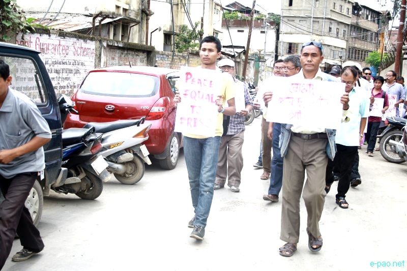 All Manipur Working Journalists Union (AMWJU) protest rally at Imphal - Part 1 :: 12th August 2012