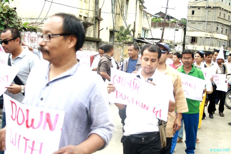 All Manipur Working Journalists Union (AMWJU) protest rally at Imphal - Part 1 :: 12th August 2012