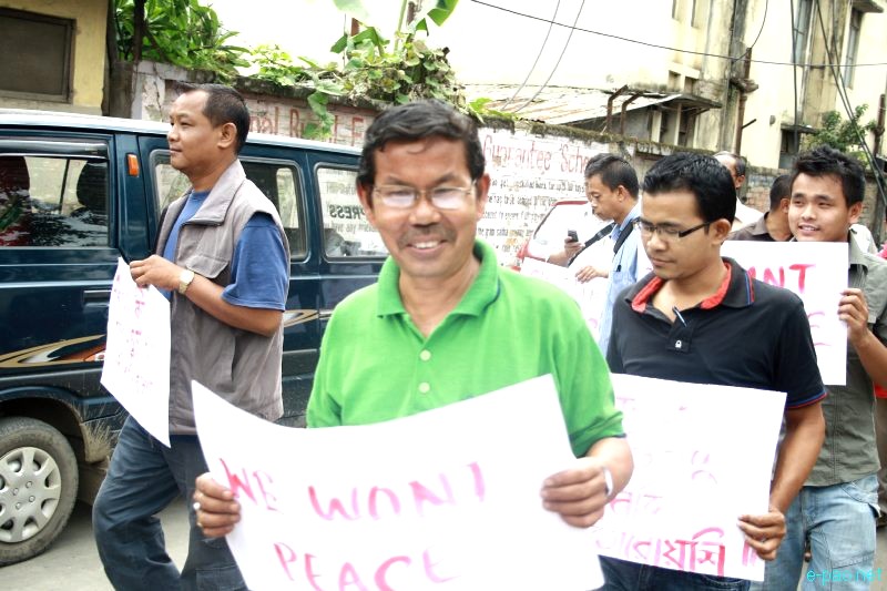 All Manipur Working Journalists Union (AMWJU) protest rally at Imphal - Part 1 :: 12th August 2012
