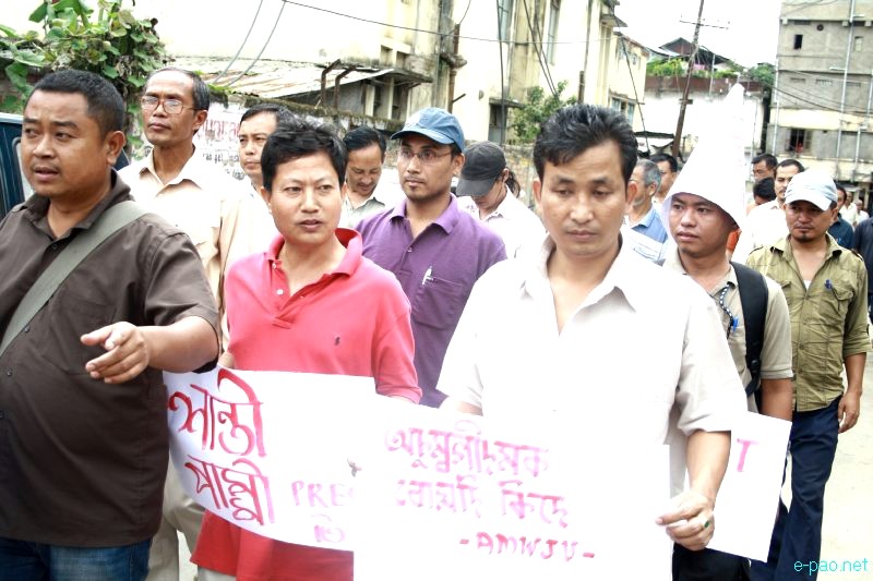 All Manipur Working Journalists Union (AMWJU) protest rally at Imphal - Part 1 :: 12th August 2012