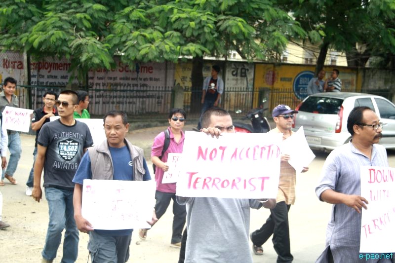 All Manipur Working Journalists Union (AMWJU) protest rally at Imphal - Part 1 :: 12th August 2012