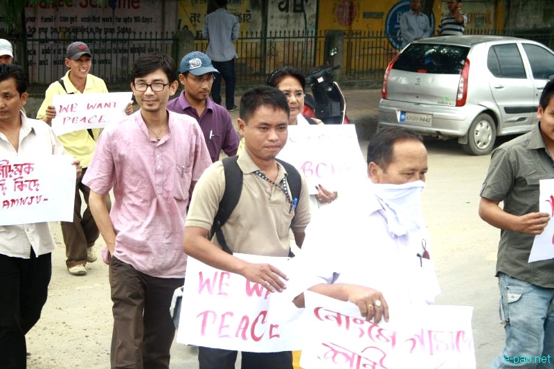 All Manipur Working Journalists Union (AMWJU) protest rally at Imphal - Part 1 :: 12th August 2012