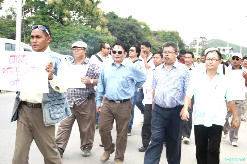 All Manipur Working Journalists Union (AMWJU) protest rally at Imphal - Part 1 :: 12th August 2012
