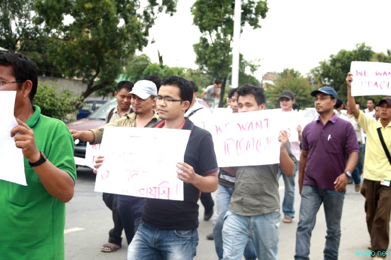 All Manipur Working Journalists Union (AMWJU) protest rally at Imphal - Part 1 :: 12th August 2012