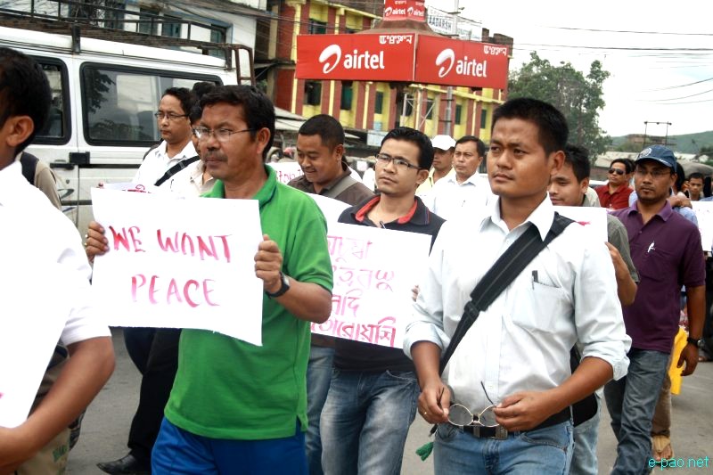 All Manipur Working Journalists Union (AMWJU) protest rally at Imphal - Part 1 :: 12th August 2012