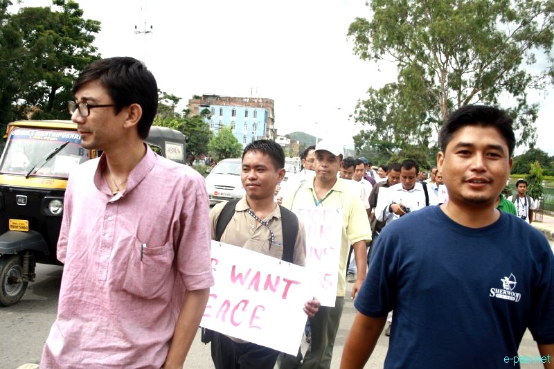 All Manipur Working Journalists Union (AMWJU) protest rally at Imphal - Part 1 :: 12th August 2012