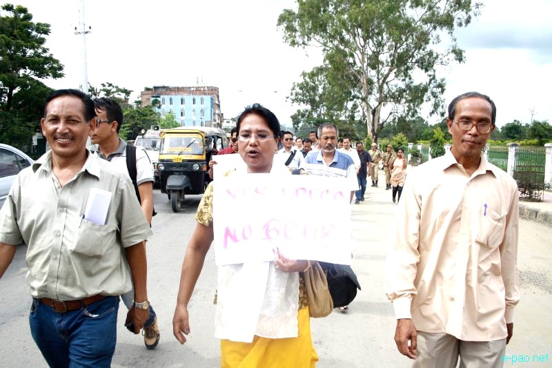 All Manipur Working Journalists Union (AMWJU) protest rally at Imphal - Part 1 :: 12th August 2012