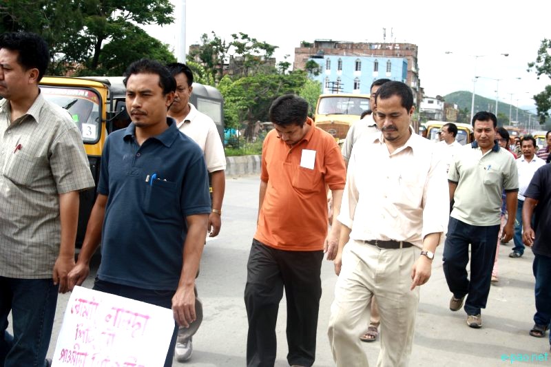 All Manipur Working Journalists Union (AMWJU) protest rally at Imphal - Part 1 :: 12th August 2012