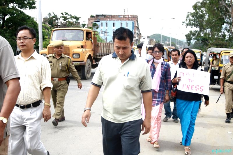 All Manipur Working Journalists Union (AMWJU) protest rally at Imphal - Part 1 :: 12th August 2012