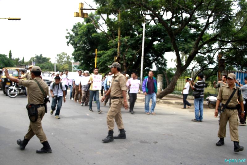 All Manipur Working Journalists Union (AMWJU) protest rally at Imphal - Part 1 :: 12th August 2012