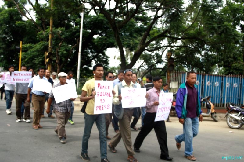 All Manipur Working Journalists Union (AMWJU) protest rally at Imphal - Part 1 :: 12th August 2012