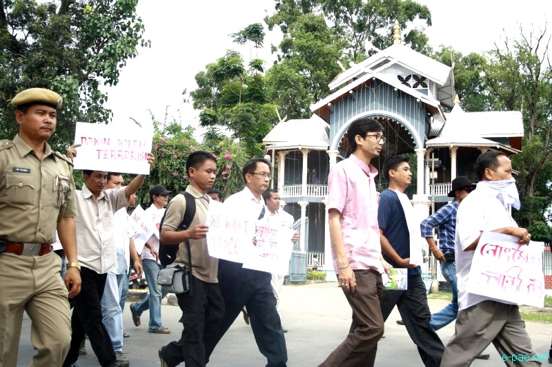 All Manipur Working Journalists Union (AMWJU) protest rally at Imphal - Part 1 :: 12th August 2012