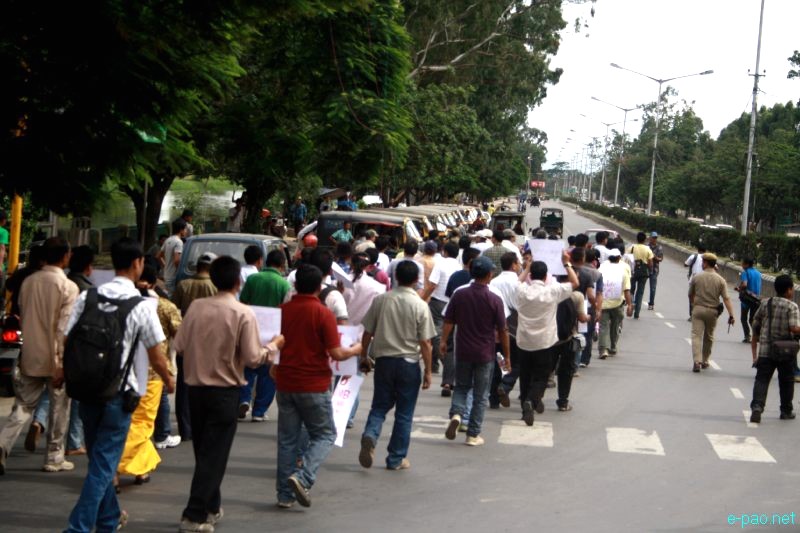 All Manipur Working Journalists Union (AMWJU) protest rally at Imphal - Part 1 :: 12th August 2012