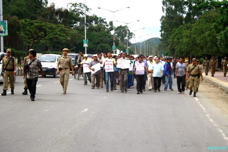 All Manipur Working Journalists Union (AMWJU) protest rally at Imphal - Part 2 :: 12th August 2012