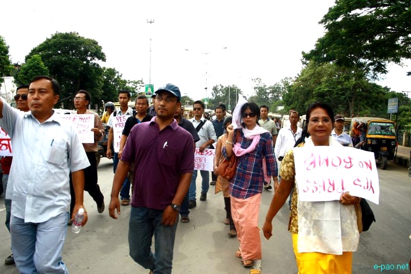 All Manipur Working Journalists Union (AMWJU) protest rally at Imphal - Part 2 :: 12th August 2012