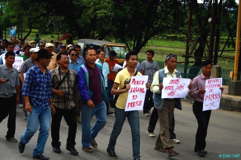 All Manipur Working Journalists Union (AMWJU) protest rally at Imphal - Part 2 :: 12th August 2012