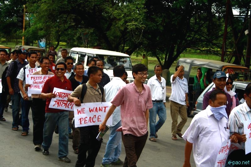 All Manipur Working Journalists Union (AMWJU) protest rally at Imphal - Part 2 :: 12th August 2012