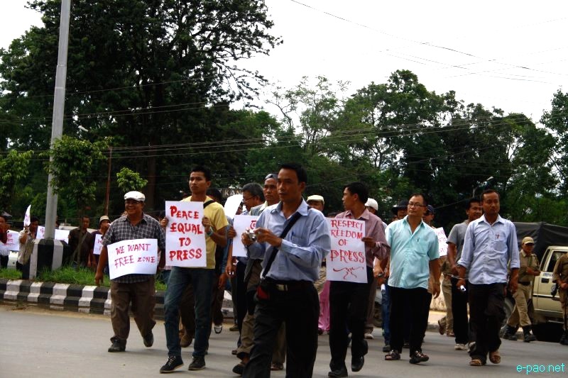 All Manipur Working Journalists Union (AMWJU) protest rally at Imphal - Part 2 :: 12th August 2012