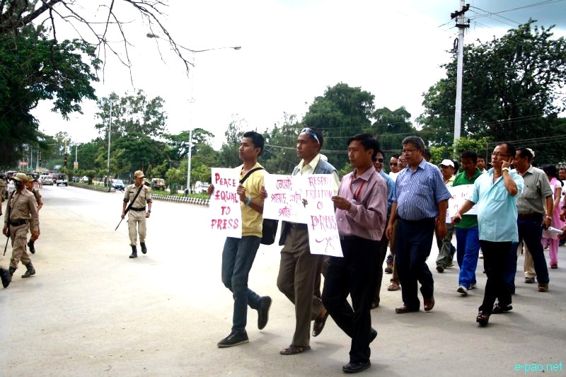 All Manipur Working Journalists Union (AMWJU) protest rally at Imphal - Part 2 :: 12th August 2012