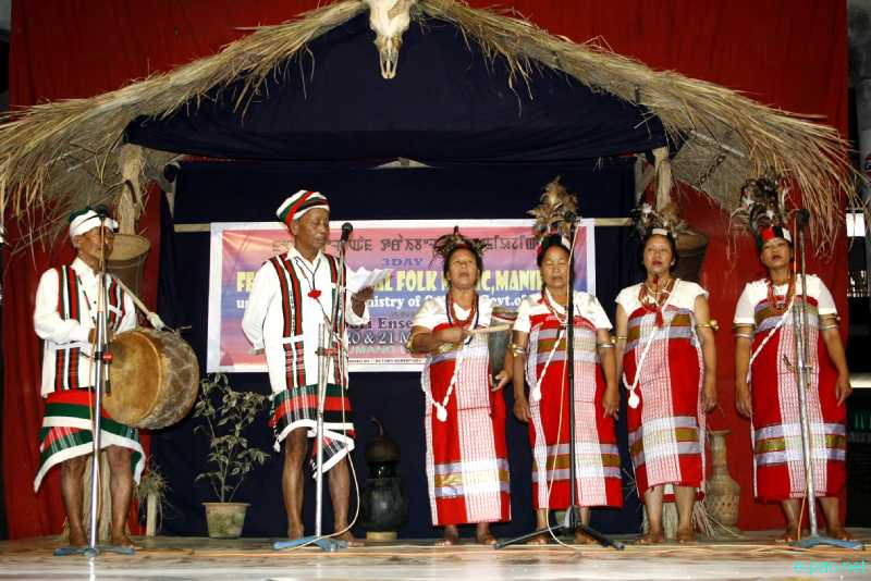 A Moyon Troupe at Festival of Tribal Folk Music of Manipur, 2012 at Iboyaima Shanglen, Imphal :: March 19-21 2012