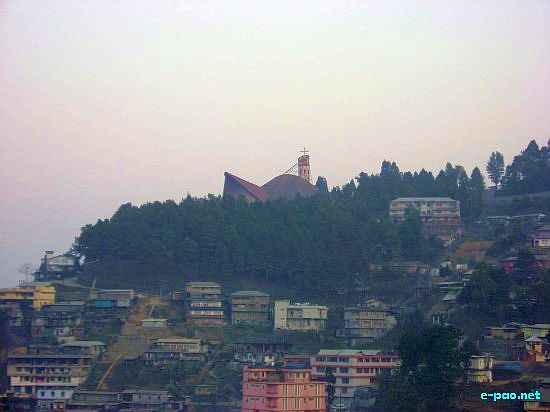 A view of Kohima, Nagaland in Feb 2009 