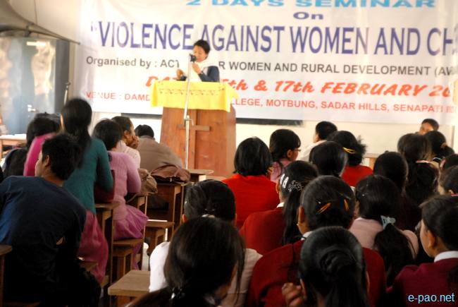 Programme on Violence against women and children at Motbung  :: February 2010