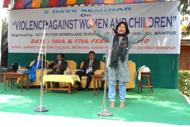 Programme on Violence against women and children in February 2010 at Motbung, Manipur