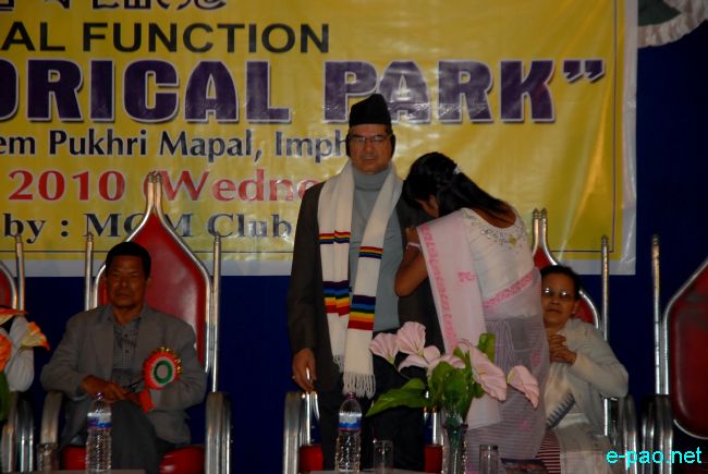 Inauguration of Eco-Historical Park at Ningthem Pukhri Mapal :: 08 December 2010